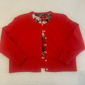 Karl Lagerfeld Paris collection Red Cardigan Women’s Size Small